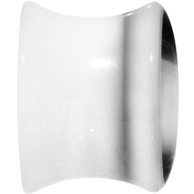 9/16 White Black Acrylic Adoring Heart Saddle Plug