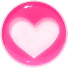 5/8 White Pink Acrylic Adoring Heart Saddle Plug