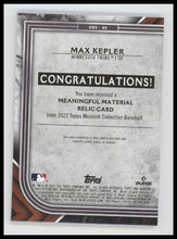 2022 Topps Meaningful Materials Relics Gold Max Kepler #/25 #MMR1-MK