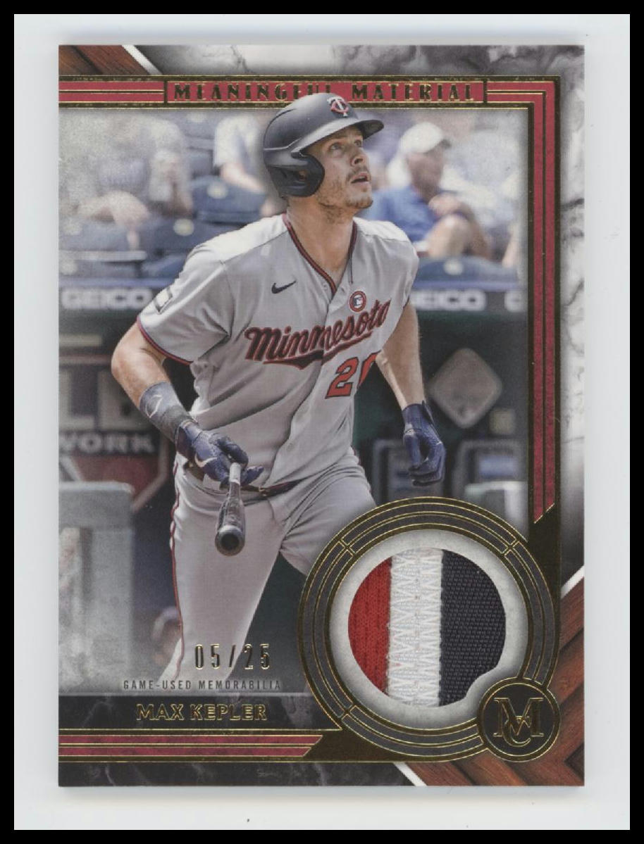 2022 Topps Meaningful Materials Relics Gold Max Kepler #/25 #MMR1-MK