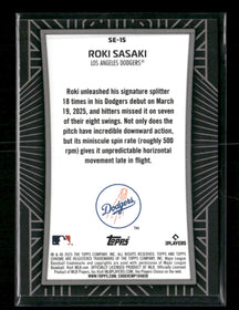 2025 Topps Chrome Shadow Etch Roki Sasaki #SE-15
