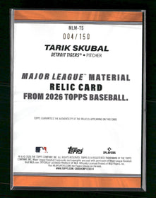 2026 Topps Major League Materials Relics Blue Tarik Skubal #/150 #MLM-TS