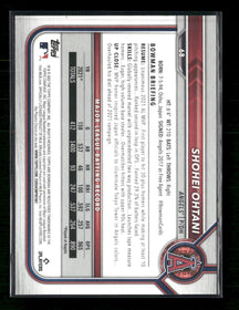 2022 Bowman Sky Blue Shohei Ohtani #/499 #68 *Damaged*