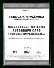 2026 Topps Major League Materials Green Teoscar Hernández #/99 Auto #MLMA-TH