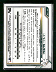 2021 Bowman Draft Yellow Sapphire #/99 Denzel Clarke #BDC-128