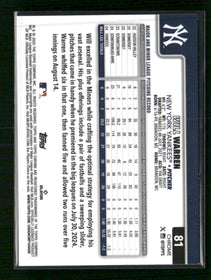 2025 Topps Chrome Blue Raywave #/150 Will Warren Rookie #81