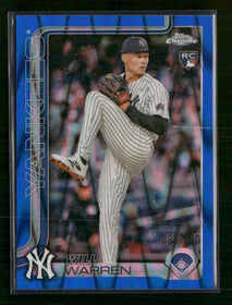 2025 Topps Chrome Blue Raywave #/150 Will Warren Rookie #81