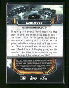 2025 Topps Extraterrestrial Talent Green Space Dust James Wood #/75 #ET-24