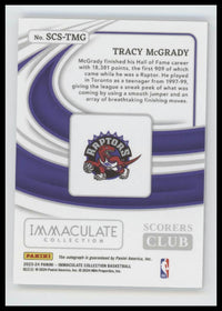2023-24 Panini Immaculate Collection Scorers Tracy McGrady #/49 Auto #SCS-TMG