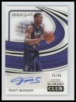 2023-24 Panini Immaculate Collection Scorers Tracy McGrady #/49 Auto #SCS-TMG