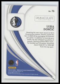 2023-24 Panini Immaculate Collection Blue Luka Doncic #/25 #76