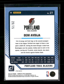 2024-25 Donruss Optic Electricity International Deni Avdija #/75 #27