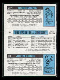 1980-81 Topps John Long / Magic Johnson / Ron Boone AS, CL #18 / 88 / 237