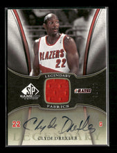 2006-07 SP Game Used Legendary Fabrics Clyde Drexler #/50 Auto #LF-CD