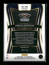 2024-25 Panini Select Gold Cracked Ice Prizm Jordan Hawkins #/10 #348