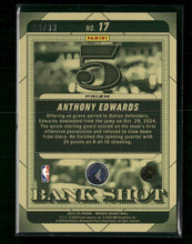 2024-25 Panini Mosaic Bank Shot Mosaic Purple Anthony Edwards #/99 #17