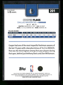 2025-26 Topps Cooper Flagg Rookie #201