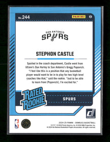 2024-25 Donruss Holo Green Laser Stephon Castle Rookie #244