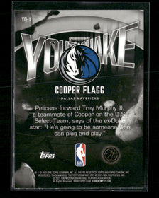2025-26 Topps Chrome Youthquake Cooper Flagg #YQ-1