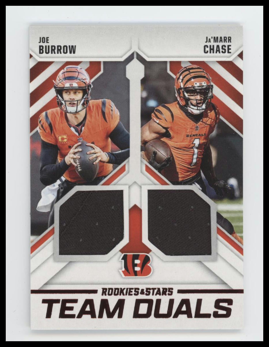 2025 Panini Rookies & Stars Team Duals Ja'Marr Chase / Joe Burrow #TD-CIN
