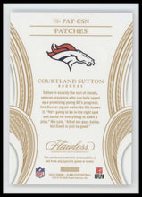 2025 Panini Flawless Patches #/25 Courtland Sutton Auto #PAT-CSN