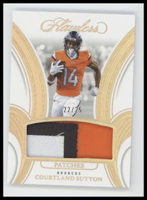 2025 Panini Flawless Patches #/25 Courtland Sutton Auto #PAT-CSN