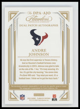 2023 Panini Flawless Red #/25 Andre Johnson #DPA-AJO