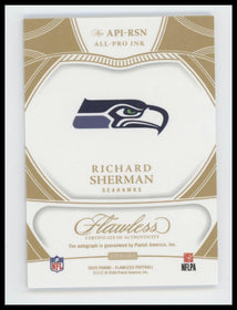 2025 Panini Flawless All-Pro Ink Ruby Richard Sherman #/15 Auto #API-RSN