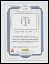 2025 Panini National Treasures Collegiate Blue Omarion Hampton #/49 Auto #108