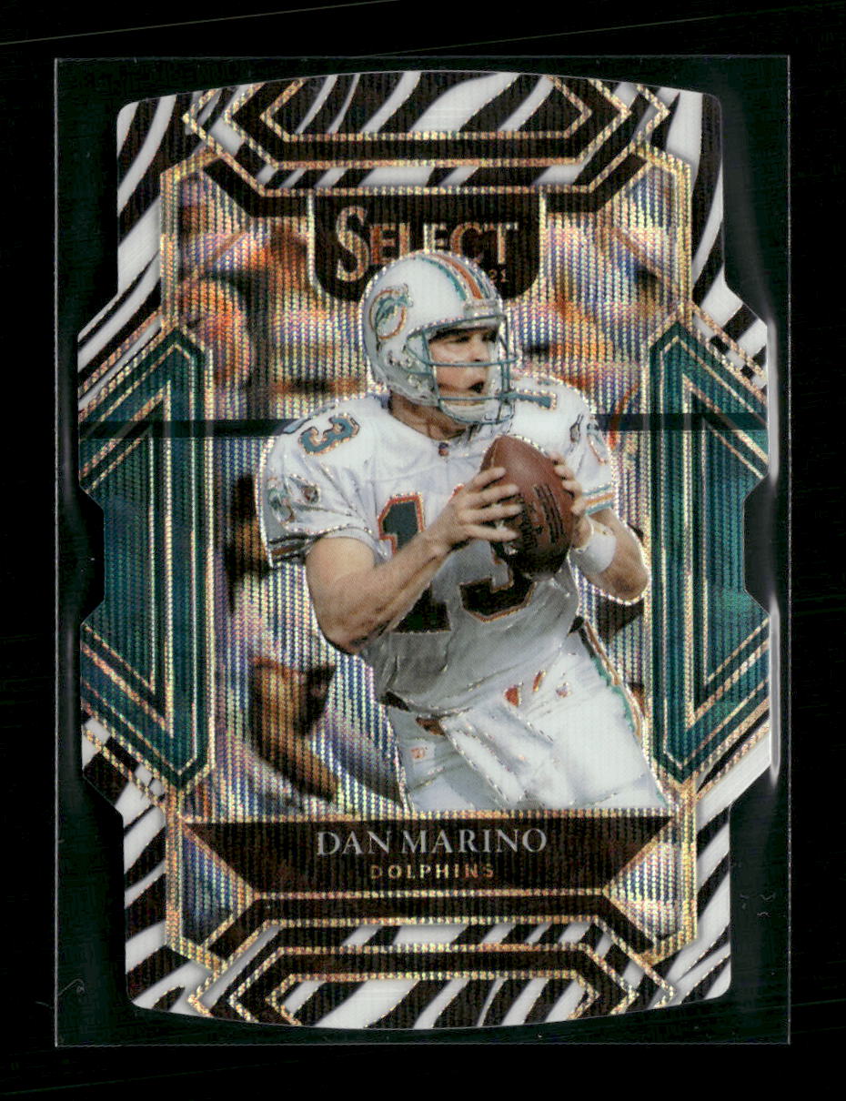 2021 Panini Select Zebra Prizm Die Cut Dan Marino #235