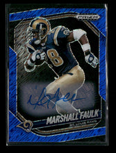 2025 Panini Prizm Black Blue Shimmer Auto #/15 Marshall Faulk #140