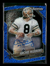 2025 Panini Prizm Black Blue Shimmer Auto #/15 Archie Manning #97