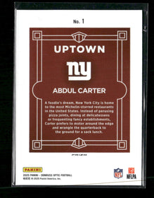 2025 Donruss Optic Uptown Abdul Carter #1