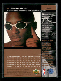 1996-97 Upper Deck Kobe Bryant Rookie #58