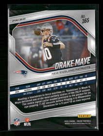 2025 Panini Prizm Black and White Checker Drake Maye #165