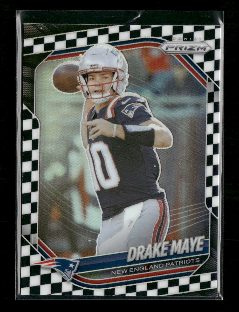 2025 Panini Prizm Black and White Checker Drake Maye #165
