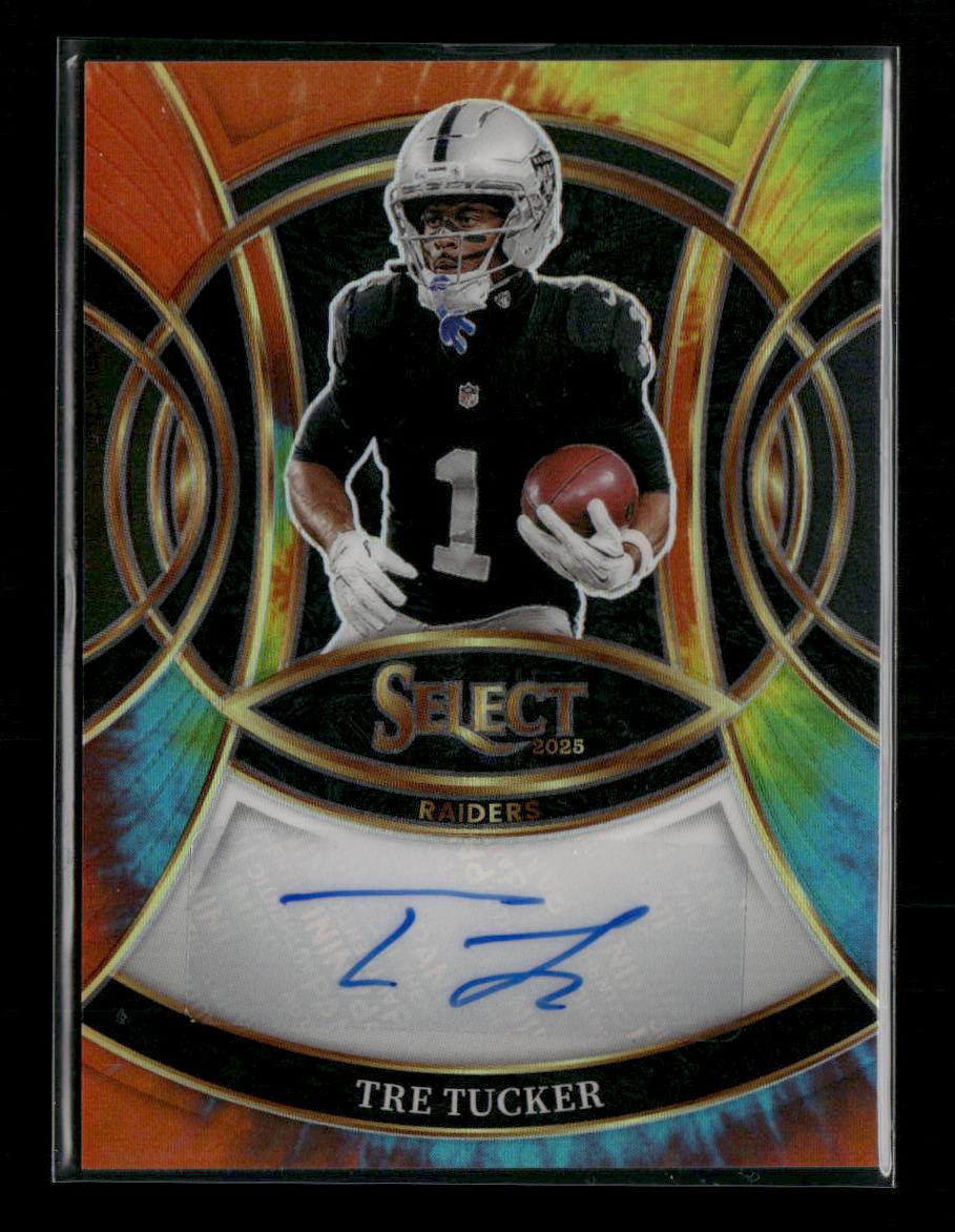 2024 Panini Select Signatures Tie-Dye Prizm Tre Tucker #/25 Auto #SP-TTR