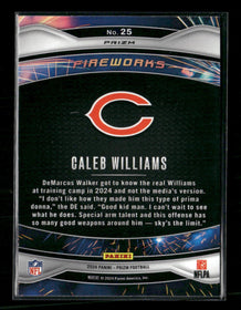 2024 Panini Prizm Fireworks Green Wave Prizm Caleb Williams #25