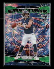 2024 Panini Prizm Fireworks Green Wave Prizm Caleb Williams #25