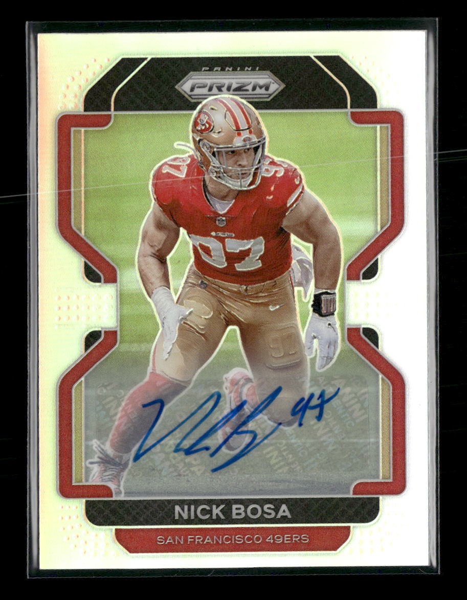 2021 Panini Prizm Autographs Prizm Silver Nick Bosa Auto #58