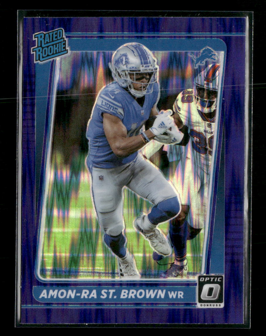 2021 Donruss Optic Purple Shock Amon-Ra St. Brown Rookie #228