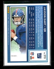 2025 Donruss Optic Blue Hyper Jaxson Dart Rookie #273