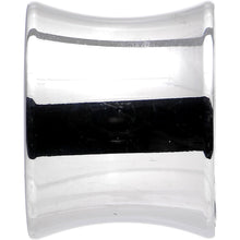 1/2 Moveable Clear Cubic Zirconia Stainless Steel Saddle Plug