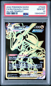 2022 Pokemon Sword & Shield Silver Tempest Fa/Rayquaza Vmax 10 PSA #TG29