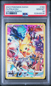 2023 Pokemon Sword And Shield Crown Zenith Crown Zenith Fa/Pikachu 10 PSA #160