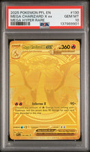 2025 Pokemon Phantasmal Flames Mega Hyper Rare Mega Charizard X Ex 10 PSA #130