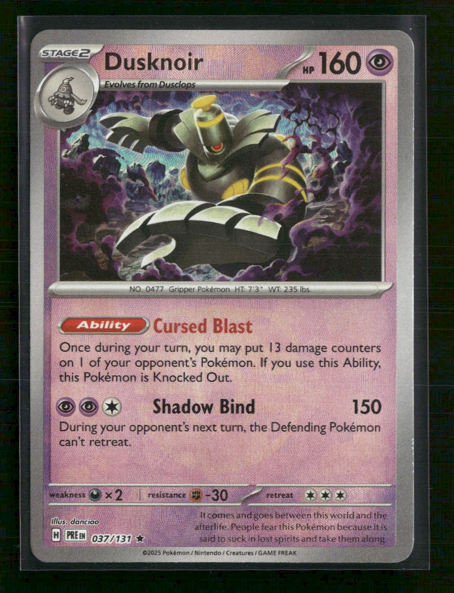 SV: Prismatic Evolutions Dusknoir (Master Ball Pattern) #037/131