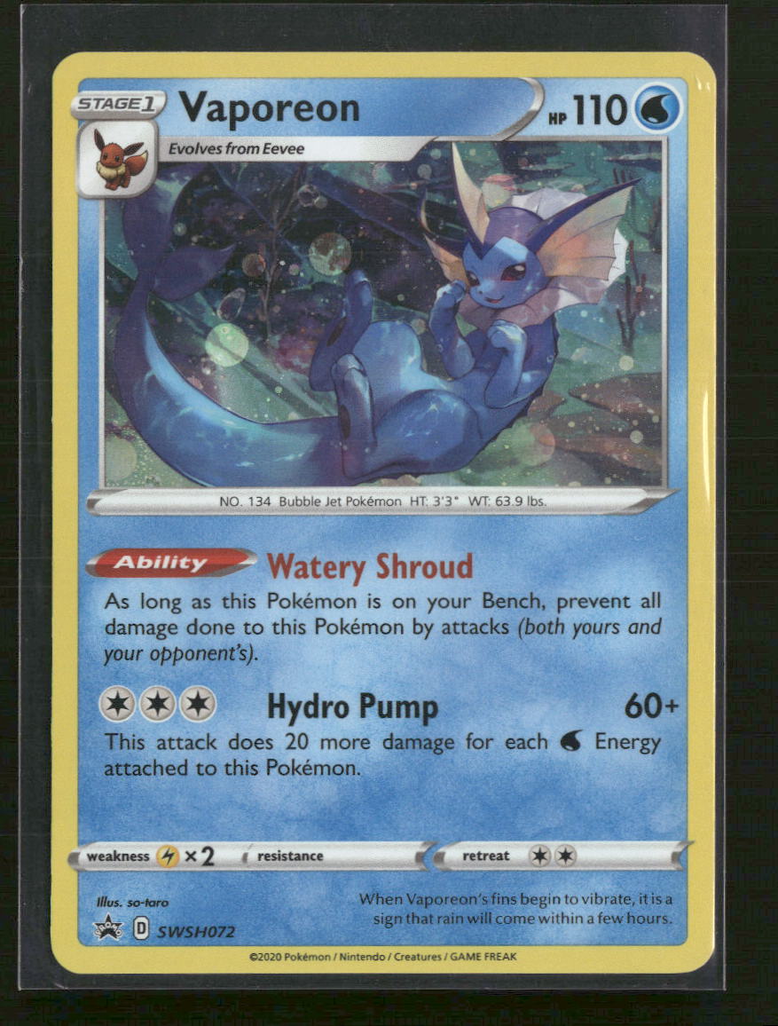 SWSH: Sword & Shield Promo Cards Vaporeon #SWSH072