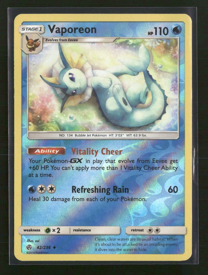 SM - Cosmic Eclipse Vaporeon #42/236