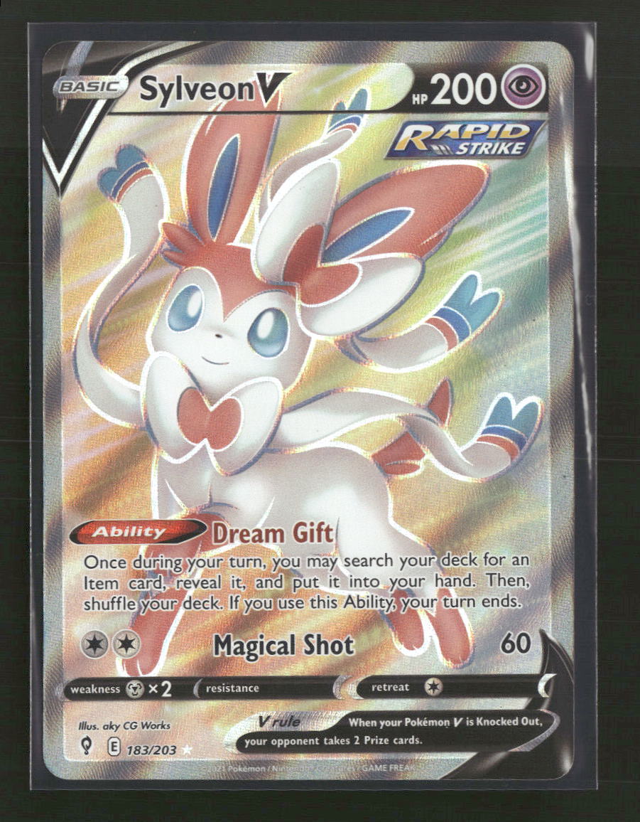 SWSH07: Evolving Skies Sylveon V (Full Art) #183/203